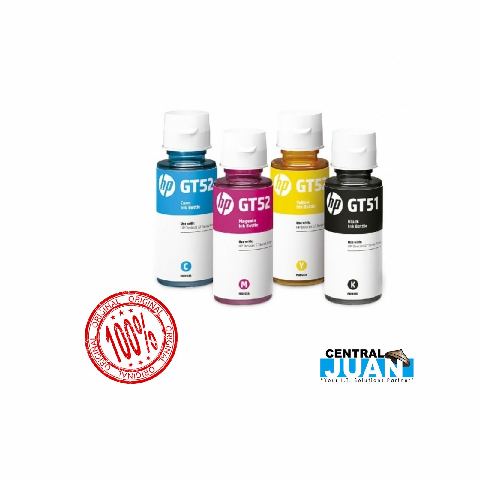 HP GT53 XL and GT52 Ink Bottle for HP Ink Tank Printers