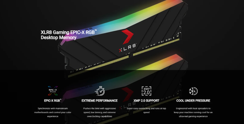PNY - 16GB DDR4 3200 RGB 8X2