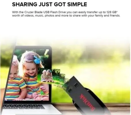 SANDISK - 32GB USB FLASH DRIVE CRUZER BLADE