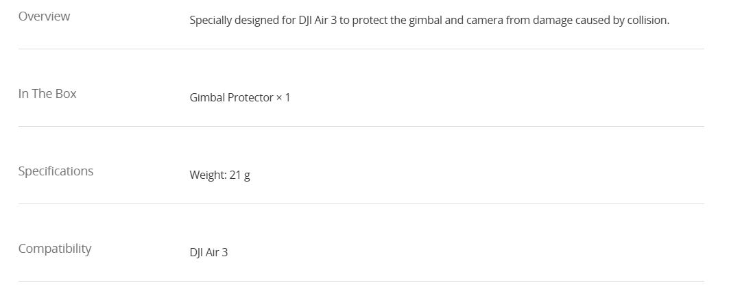 DJI Air 3 Gimbal Protector
