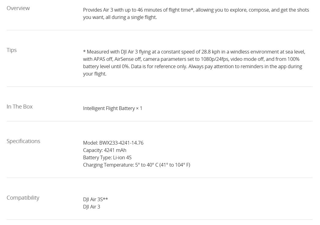 DJI Air 3 Intelligent Flight Battery
