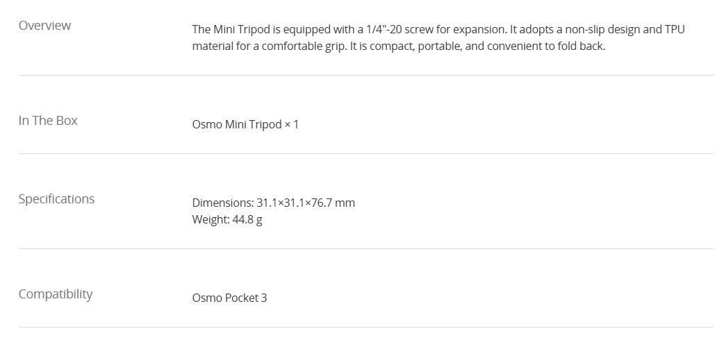 Osmo Mini Tripod