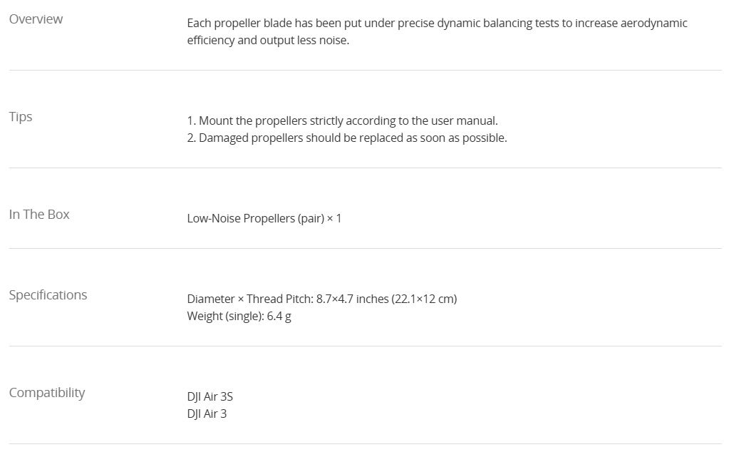 DJI Air 3 Series Low-Noise Propellers

