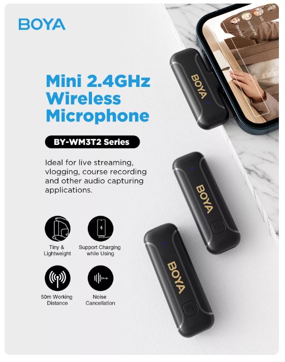 BOYA BY-WM3T2-D1 WIRELESS MICROPHONE