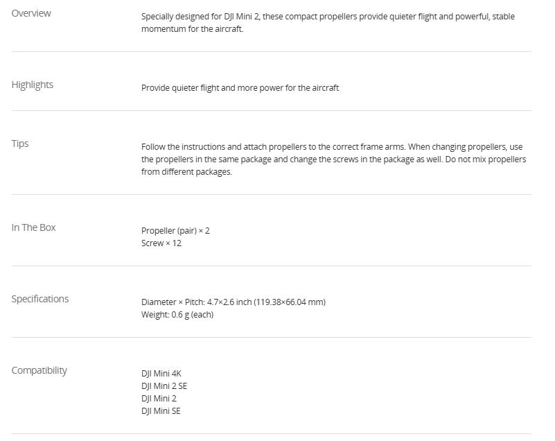 DJI Mini 2 Propellers
